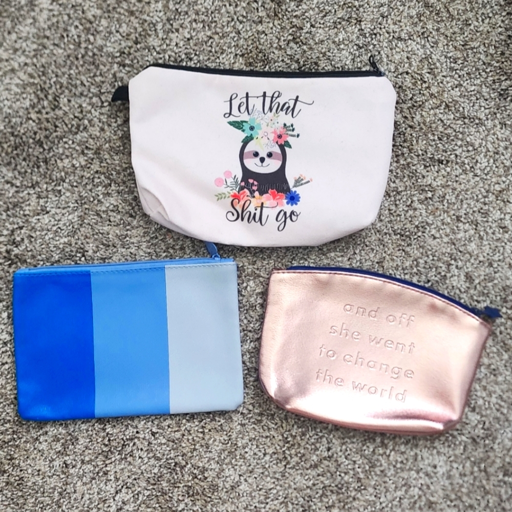 Set of 3 Cosmetic Make-up Bags